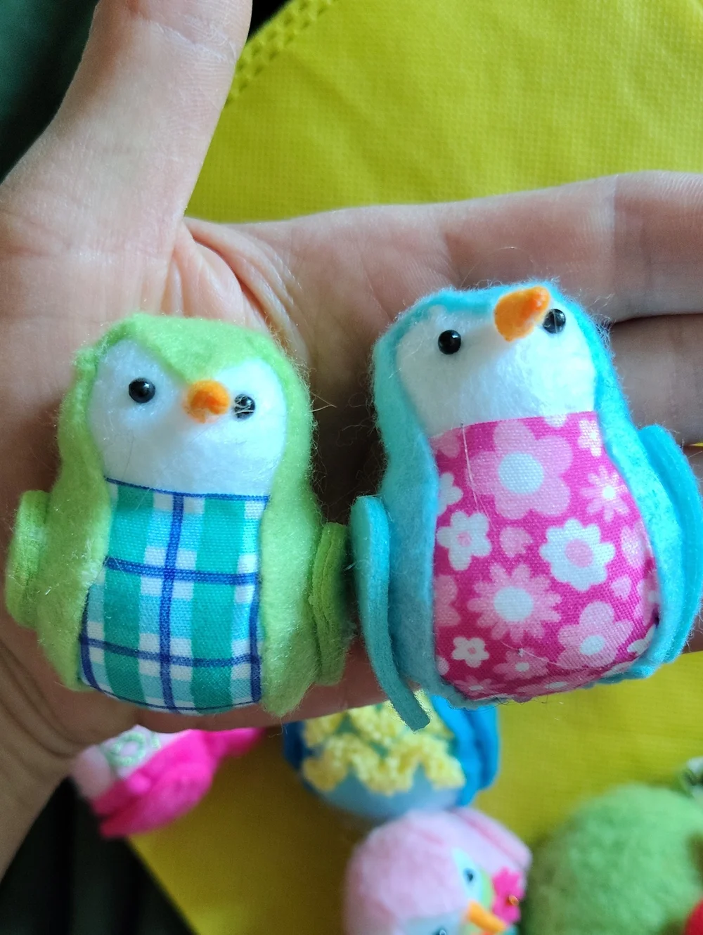 Colorful Felt Chick And Rooster Set